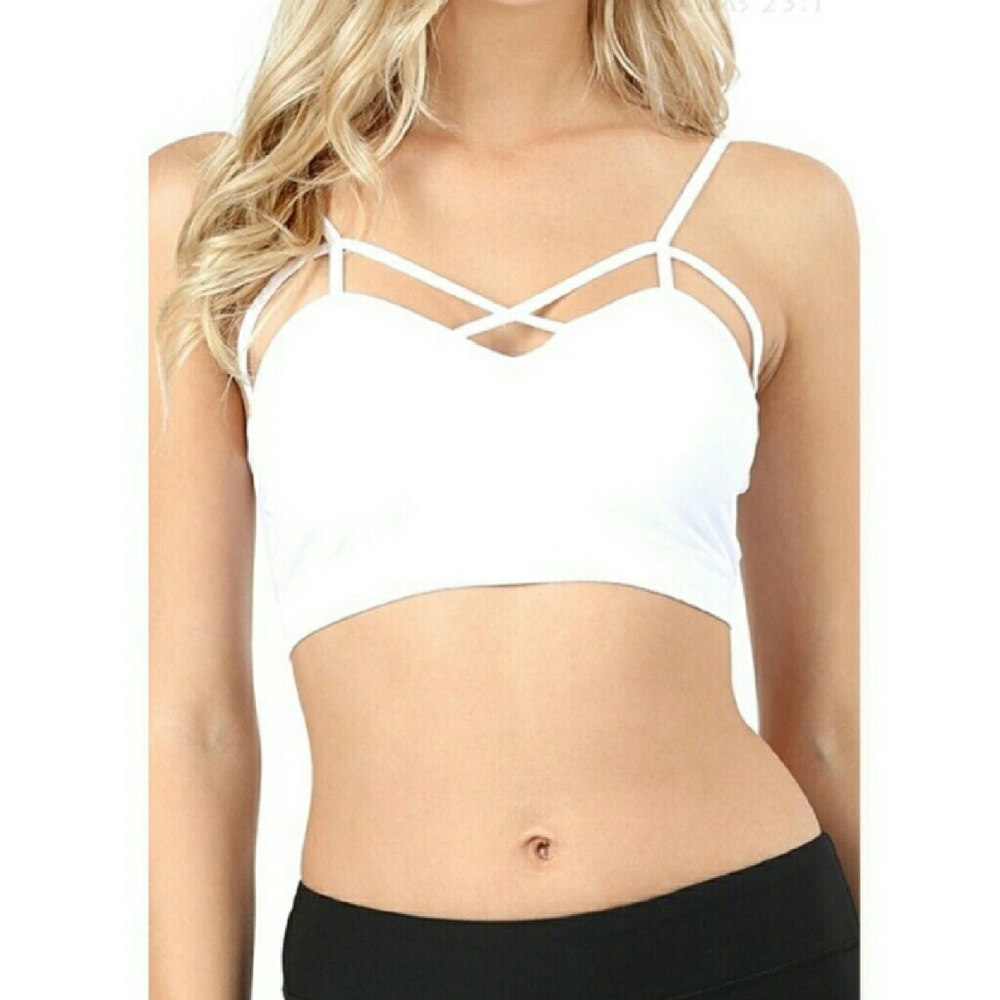 🌼Just In!🌼 White Padded Criss Cross Bralette